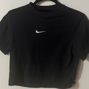 Nike Black Tee with White Logo